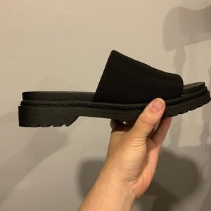 Torrid sandals/slides/shoes black size 12WW new in box